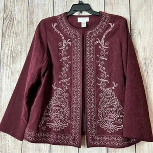 Susan Graver embroidered jacket 1X